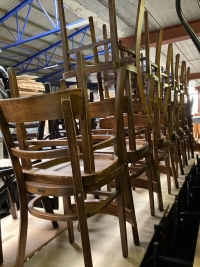 Lot 35 houten cafe stoelen