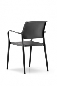 2 stoelen Pedrali Ara + arm zwart